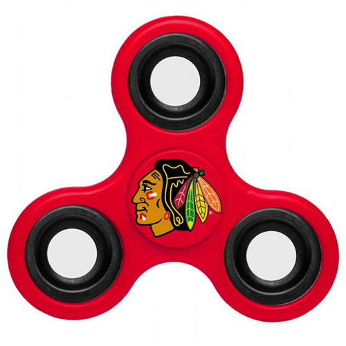 NHL Chicago Blackhawks 3 Way Fidget Spinner A108 - Red - Click Image to Close